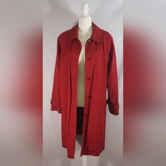 London Fog Trench Coat With Removable Linner Womens 40R - Picture 2 of 16